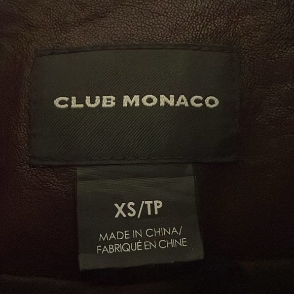 Club Monaco oxblood leather jacket size xs - Picture 2 of 2